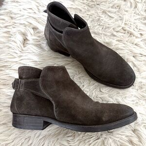 N.D.C. Boots Made by Hand Brown Suede Leather Jodhpur Sz 40 9-9.5